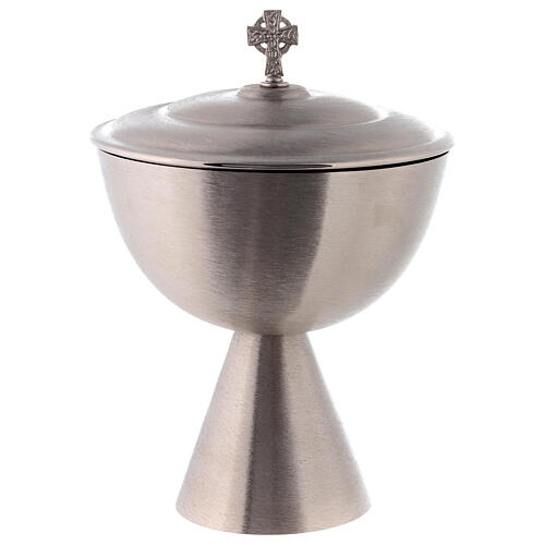 Chalice paten pyx modern satin silver plated brass 8
