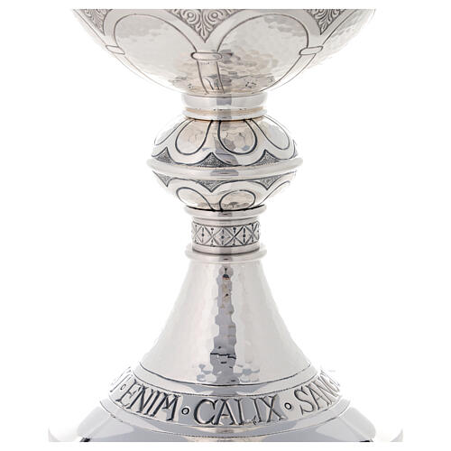 Molina chalice of silver-plated brass with gold plated interior, Romanic style, 8 in 4