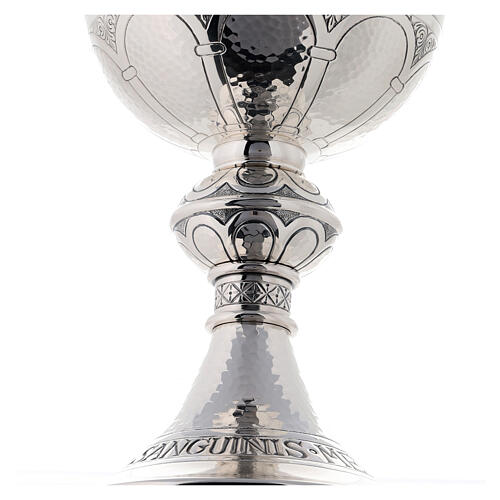 Molina chalice of silver-plated brass with gold plated interior, Romanic style, 8 in 6