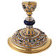 Chalice decorated with angels, gold plated 925 silver and lapis lazuli s9