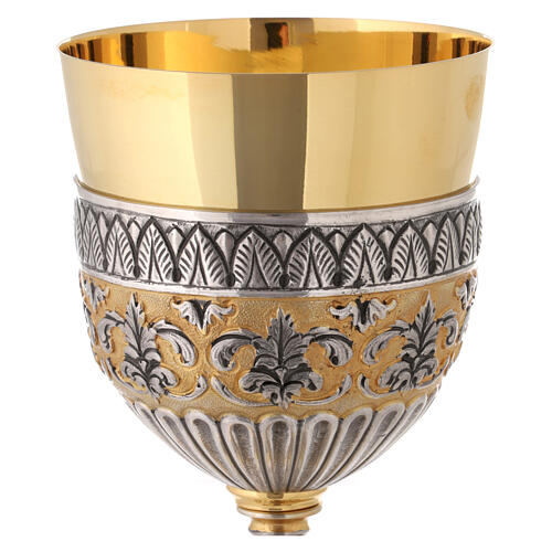 Church chalice decorated with angels in 925 silver gilded lapis lazuli 2