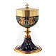 Chalice, ciborium and bowl paten with enamelled IHS and Good Shepherd s10