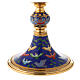 Calice base smaltata colombe ottone 20 cm s3