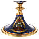 Blue cloisonné enamelled chalice with JHS, 8 in s6