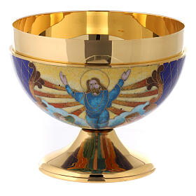 Enamelled bowl paten, Death and Resurrection of Jesus Christ