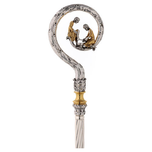 Crozier with Washing of the feet, bicoloured cast brass 5