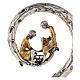 Crozier with Washing of the feet, bicoloured cast brass s8