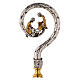 Crozier with Washing of the feet, bicoloured cast brass s9