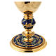 Calice ottone dorato smalto spighe s3