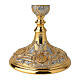 Baroque chalice with the Evangelists, bicoloured brass s3