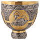 Communion Chalice 20 cm silver gilded ''Slain Lamb and Saints'' s2