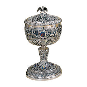 Molina silver-plated ciborium with gold plated inner cup, d. 7 in