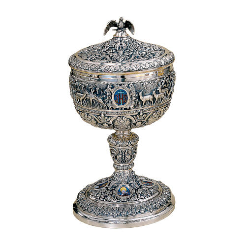 Pisside Molina argentata interno oro diam 18,5 cm 1