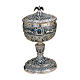 Pisside Molina argentata interno oro diam 18,5 cm s1