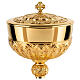 Ziborium, Cuppa aus 925er Silber, Messing vergoldet, reiche Verzierungen, romanischer Stil, für 500 Hostien, Molina, Ø 16,5 cm s2