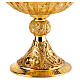 Ziborium, Cuppa aus 925er Silber, Messing vergoldet, reiche Verzierungen, romanischer Stil, für 500 Hostien, Molina, Ø 16,5 cm s3
