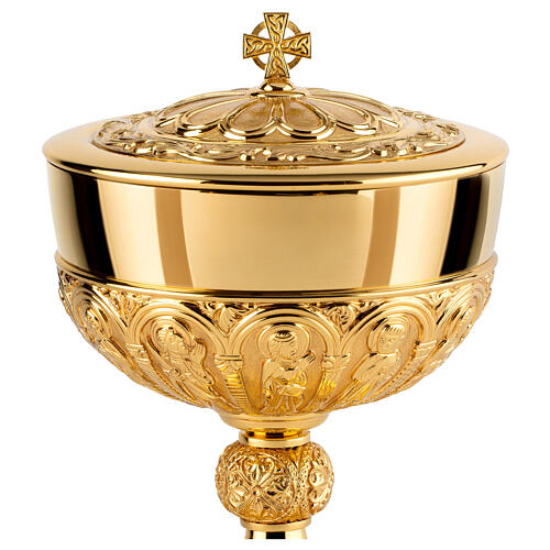 Molina ciborium for concelebration, 925 silver cup, Romanic style, 500 hosts 2