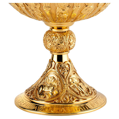 Molina ciborium for concelebration, 925 silver cup, Romanic style, 500 hosts 3