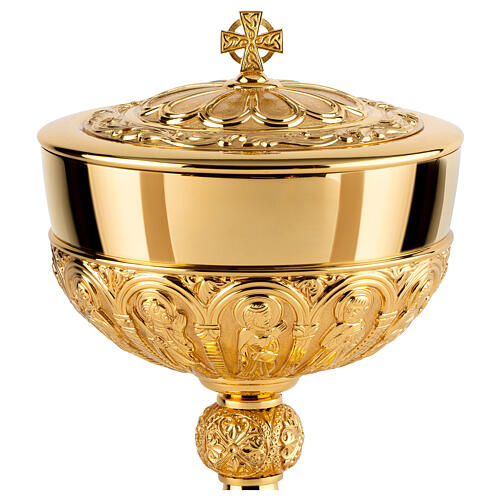 Pisside Molina concelebrazione romanico argento 925 diametro 16,5 cm 2