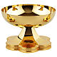 Chalice ciborium paten Molina Gothic style golden brass s4