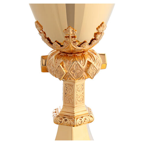 Calice Molina stile gotico argento 925 dorato diametro 10 cm 2