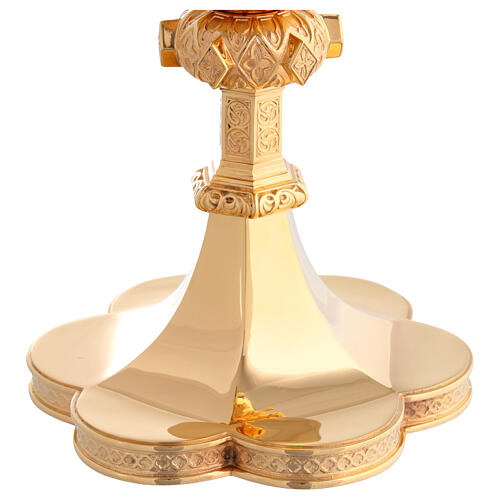 Calice Molina stile gotico argento 925 dorato diametro 10 cm 4