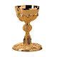 Chalice ciborium paten Molina gothic style gold plated metal s2