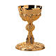 Kelch, Ziborium, Patene, Cuppa aus 925er Silber, Messing vergoldet, florentinischer Stil, Molina s3