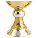 Chalice ciborium and paten by Molina, hammered gold and silver-plated brass s5