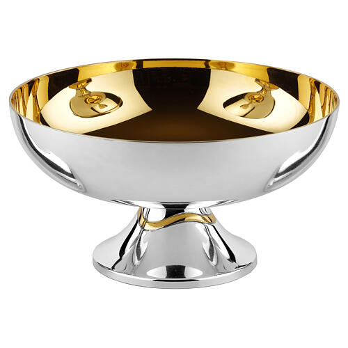 Molina silver-plated chalice ciborium and bowl paten, wavy bicoloured node 5