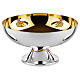 Molina silver-plated chalice ciborium and bowl paten, wavy bicoloured node s5