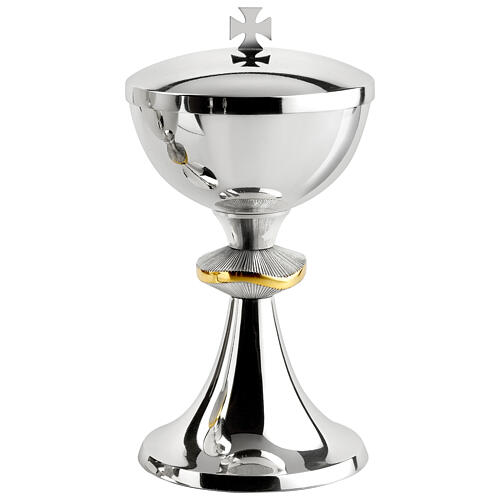Chalice, ciborium, paten Molina silver-plated wavy knot bicolor 4