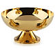 Molina chalice ciborium and bowl paten of bicoloured brass with decorated node and sub-cup s6