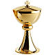Molina chalice ciborium and bowl paten of hammered gold plated brass s3