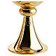 Calice pisside patena offertoriale Molina ottone dorato martellato s5