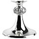 Silver-plated brass chalice ciborium paten, smooth with embossed node, Molina s6