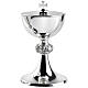 Chalice, ciborium, paten, Molina silver-plated smooth brass with historiated knot s3