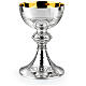 Molina Roman chalice and ciborium with 925 silver cup, HOC EST ENIM CORPUS MEUM s1