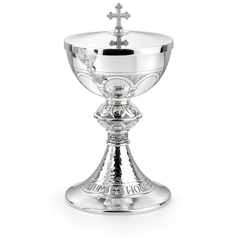 Kielich puszka Molina, czara ze srebra 925, HOC EST ENI CORPUS MEUM, styl romański 3