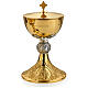 Molina chalice and ciborium with Jesus' life, cup of bicoloured 925 silver s3