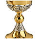 Molina chalice and ciborium with four Evangelists, classic, bicoloured brass s4