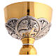 Kelch - Ziborium, Kuppa aus 925er Silber, Messing vergoldet/versilbert, 4 Evangelistensymbole, Molina s7