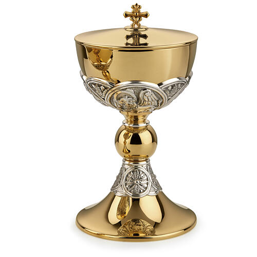 Molina chalice and ciborium with four Evangelists, classic style, 925 silver 5
