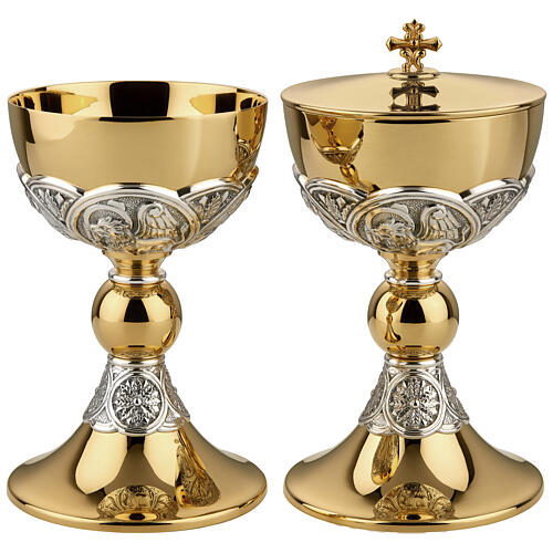 Calice pisside Molina 4 evangelisti classico tutto argento 925 1