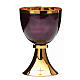 Chalice ciborium paten in 925 silver purple fire enamel s1