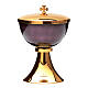 Chalice ciborium paten in 925 silver purple fire enamel s3