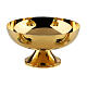 Molina chalice ciborium and paten with jade node, hammered brass s5