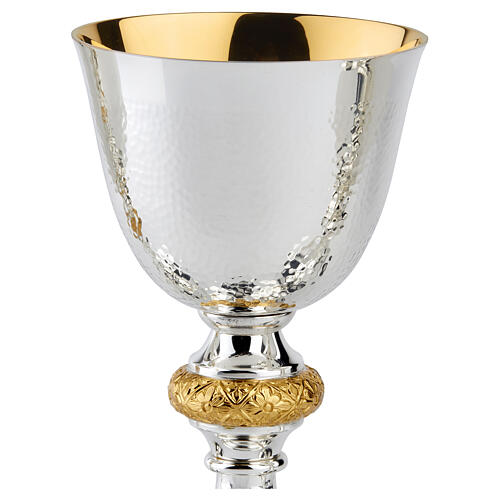 Chalice ciborium and bowl paten, artistic silver Molina collection, bicoloured node 2