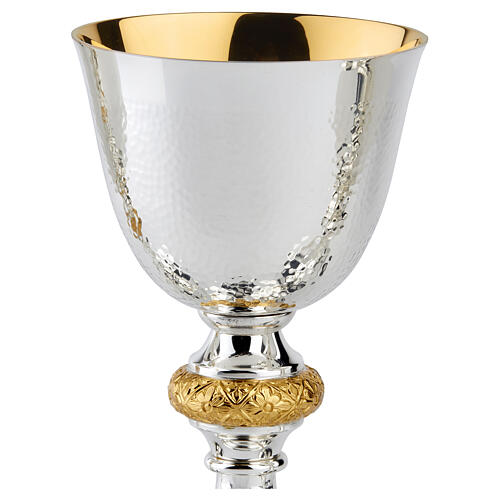 Calice pisside patena offertoriale Molina collezione argento artistico nodo bicolore 2