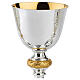Cálice píxide patena ofertório Molina coleção Prata artística nó bicolor s2